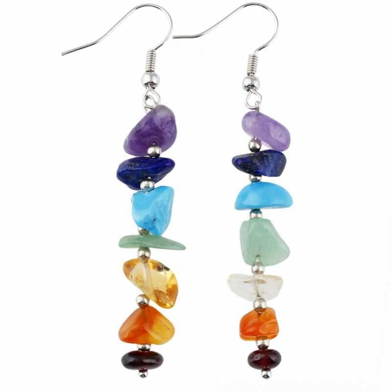 Natural 7 Chakra Earrings