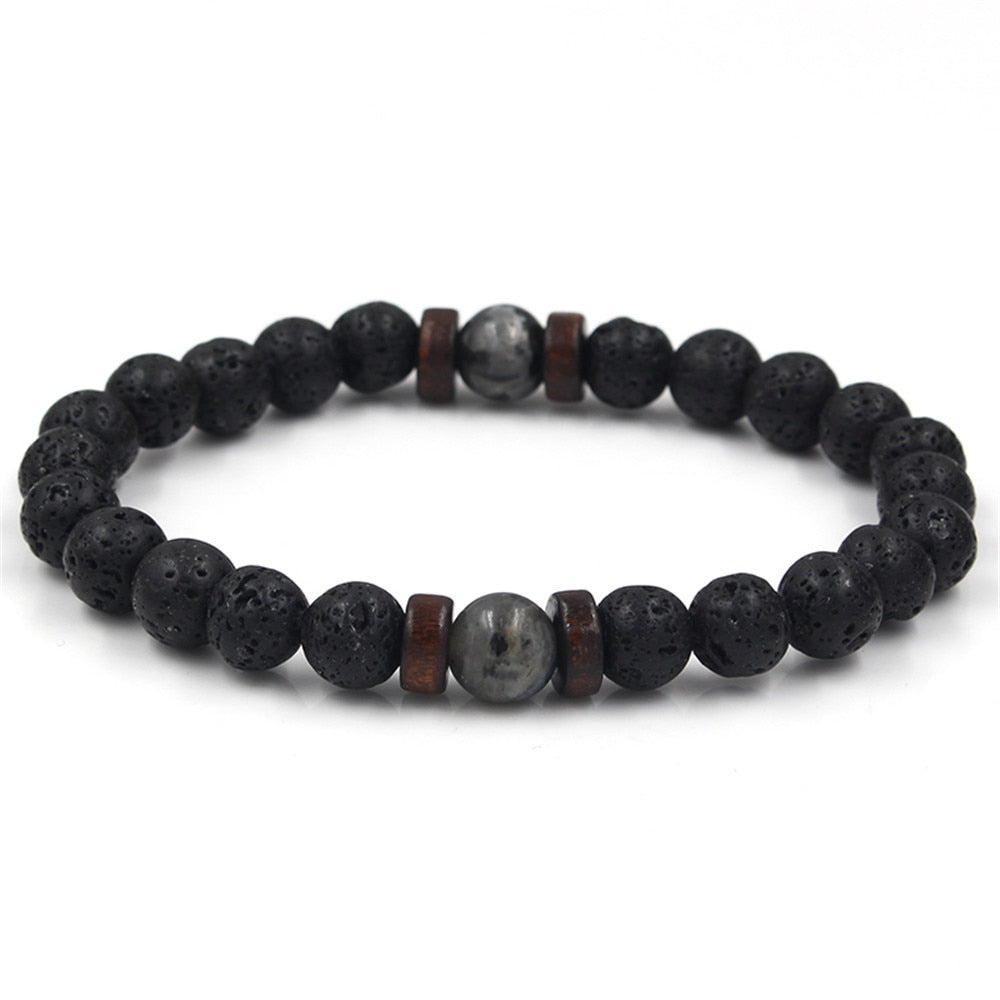 Men and Women Beads Bracelet with Natural Stones