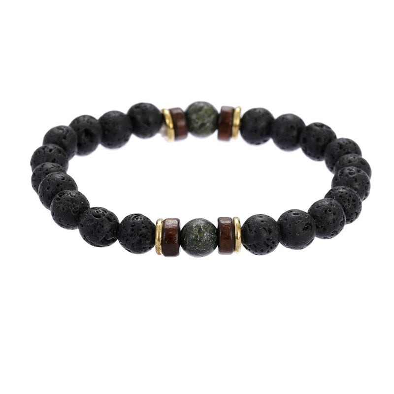 Men and Women Beads Bracelet with Natural Stones