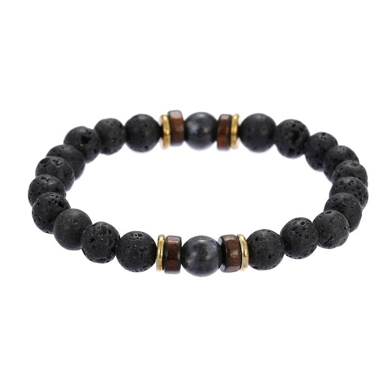 Men and Women Beads Bracelet with Natural Stones