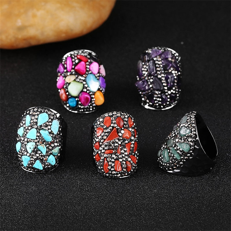 Natural Chips Stone Rings for Women