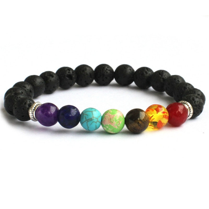 Chakra and Lava Stone Bracelets