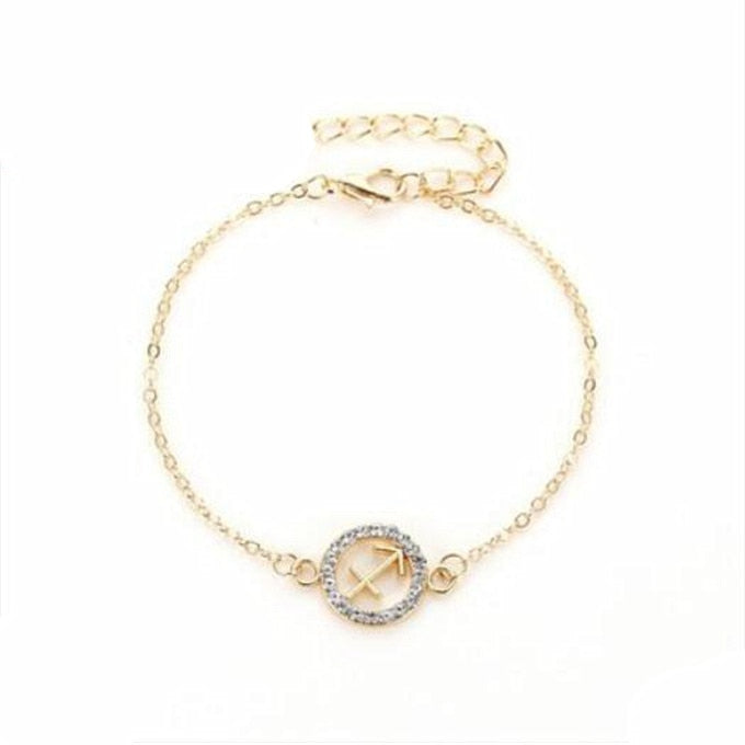 Zodiac Sign Bracelets Fashion Golden