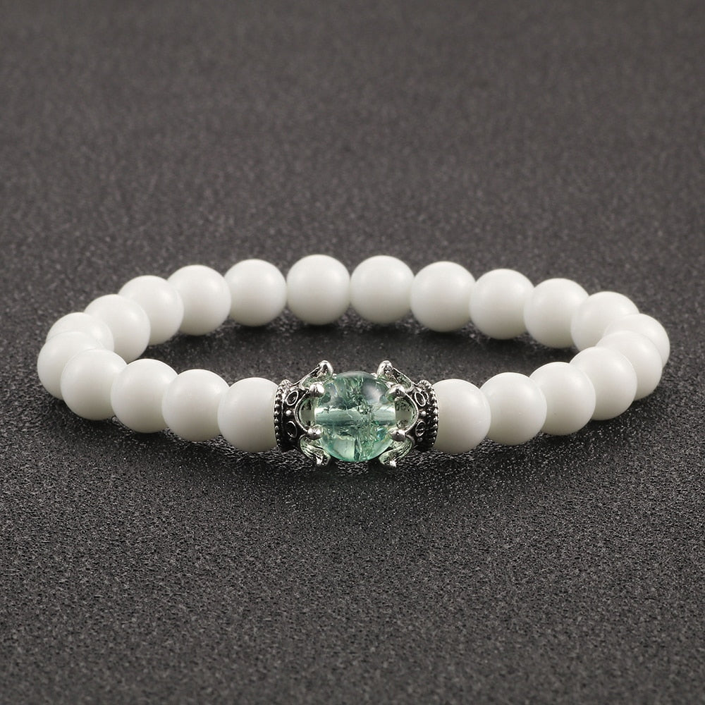 White Natural Stone  Beads Bracelets