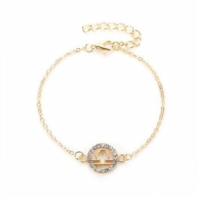 Zodiac Sign Bracelets Fashion Golden