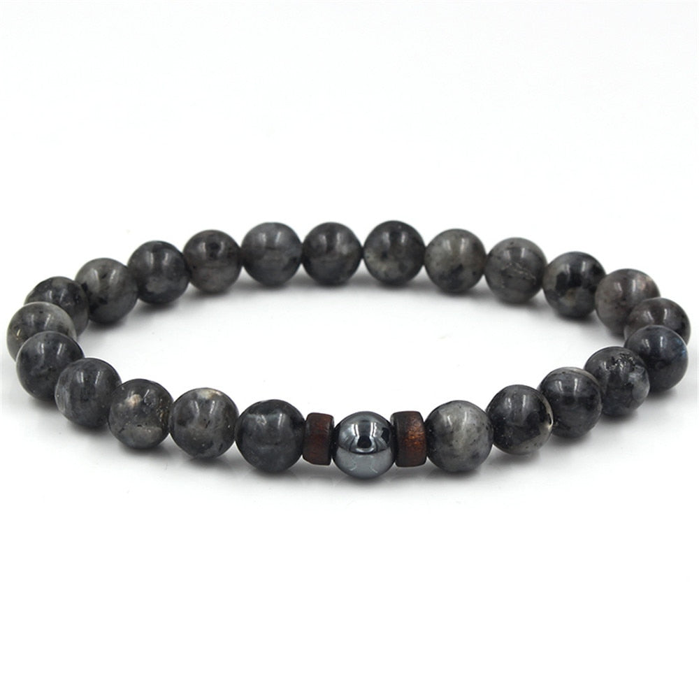 Men and Women Beads Bracelet with Natural Stones