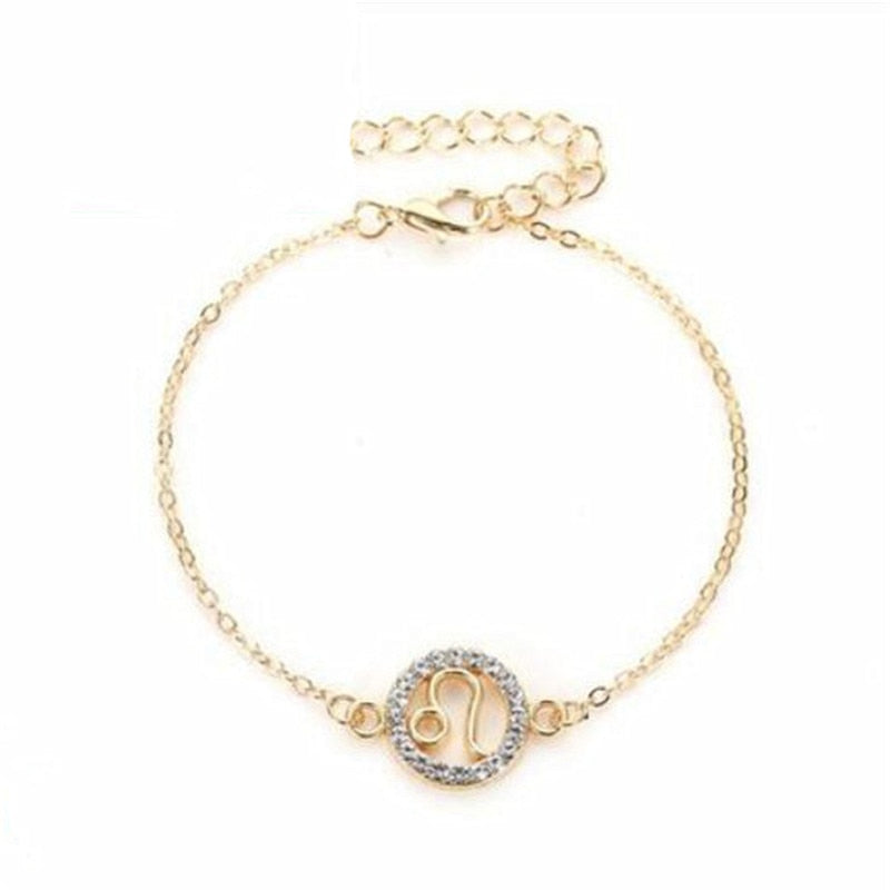 Zodiac Sign Bracelets Fashion Golden