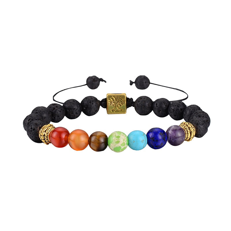 Chakra and Lava Stone Bracelets