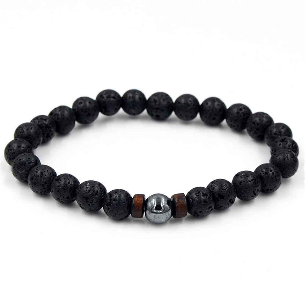 Men and Women Beads Bracelet with Natural Stones