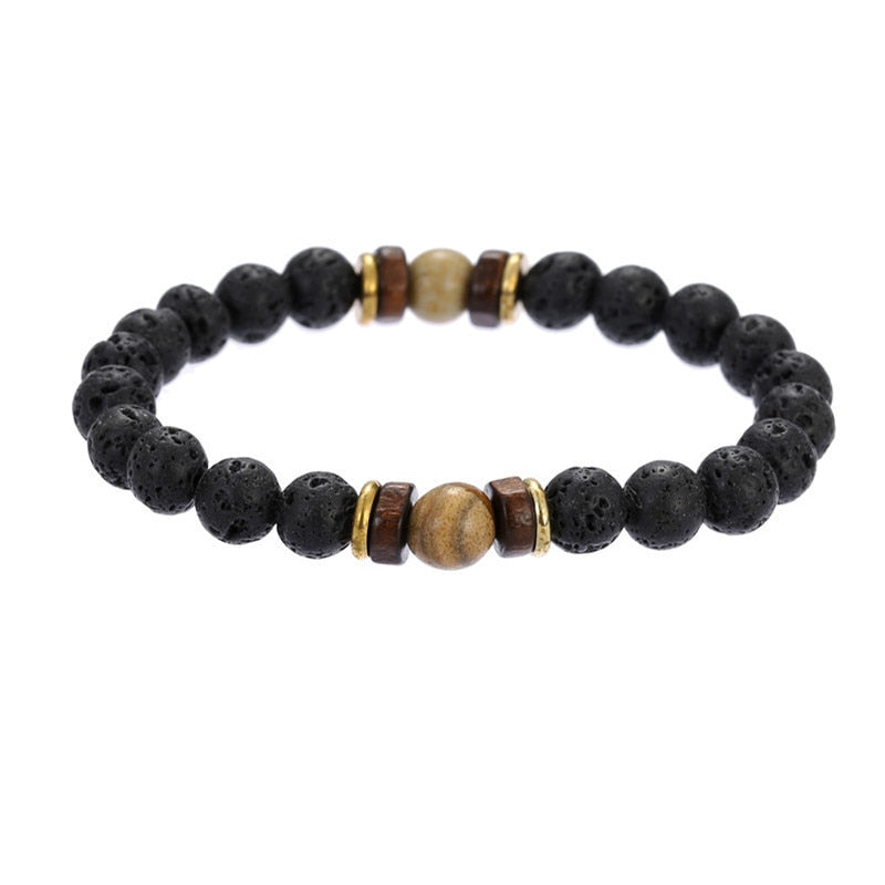 Men and Women Beads Bracelet with Natural Stones