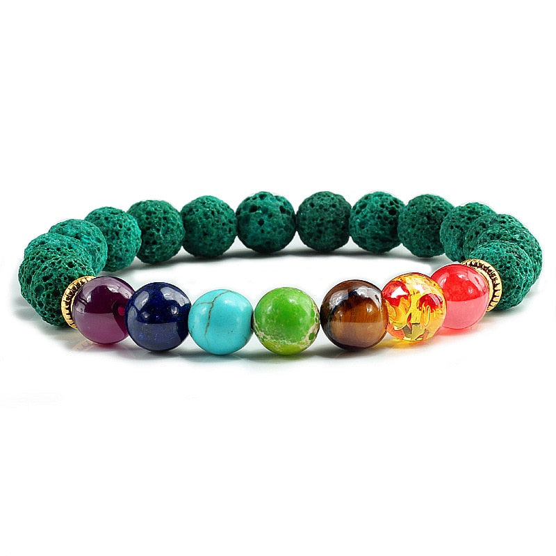 Chakra and Lava Stone Bracelets