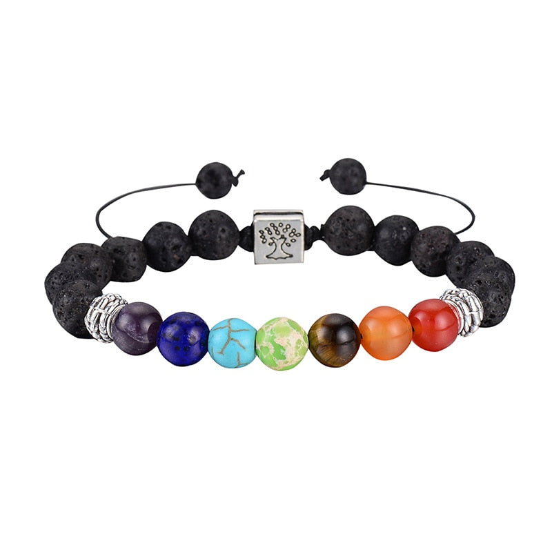 Chakra and Lava Stone Bracelets