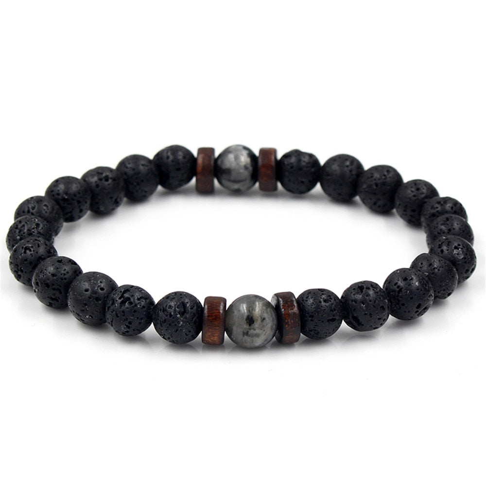 Men and Women Beads Bracelet with Natural Stones