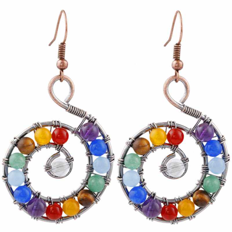 Natural 7 Chakra Earrings