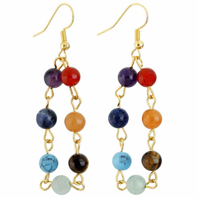 Natural 7 Chakra Earrings