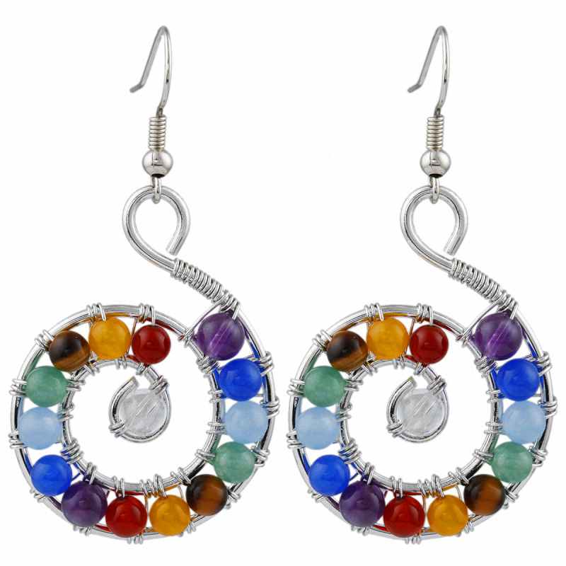 Natural 7 Chakra Earrings