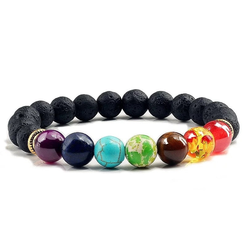 Chakra and Lava Stone Bracelets