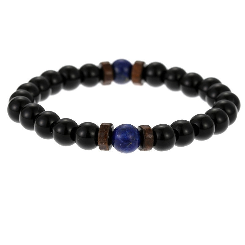 Men and Women Beads Bracelet with Natural Stones