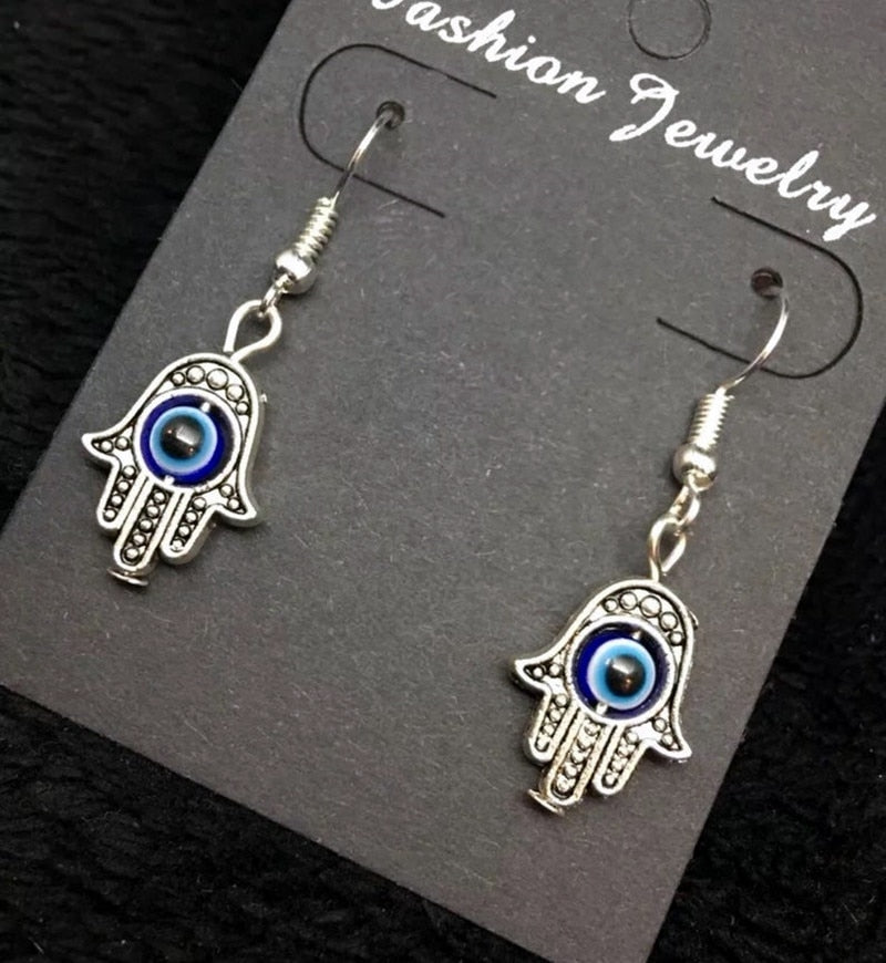 Mini Khamsa Hand Earrings and Pendant