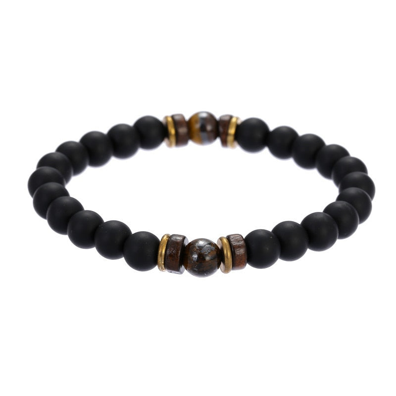 Men and Women Beads Bracelet with Natural Stones