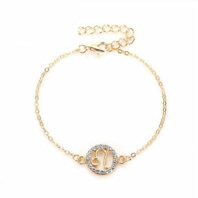 Zodiac Sign Bracelets Fashion Golden