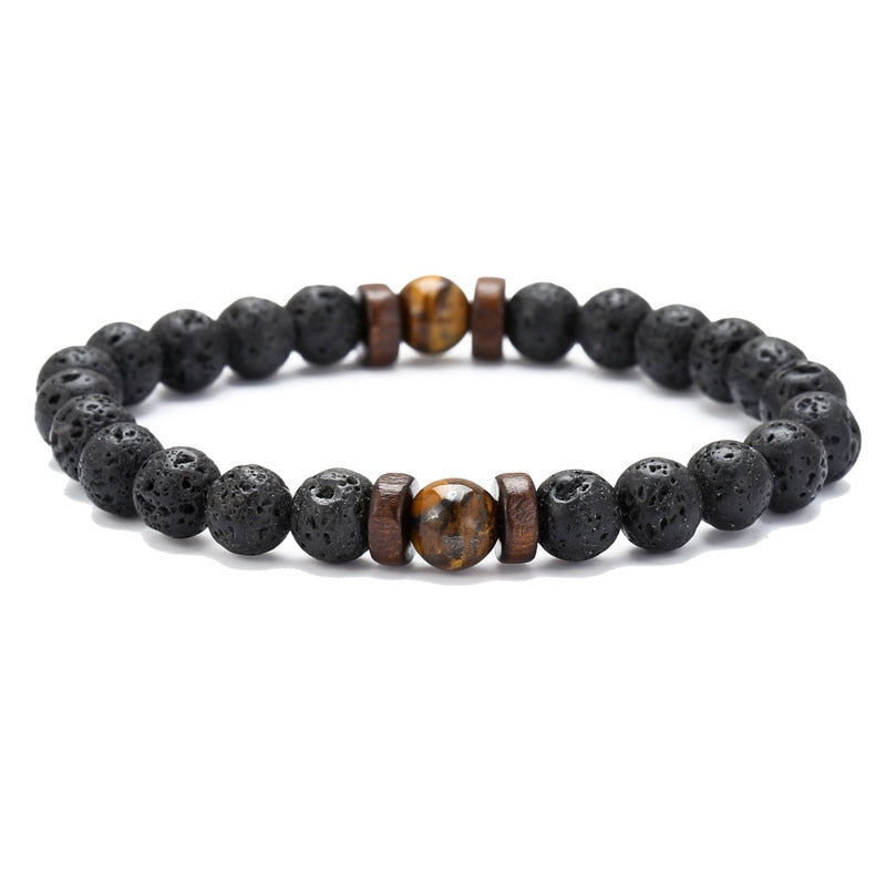 Men and Women Beads Bracelet with Natural Stones