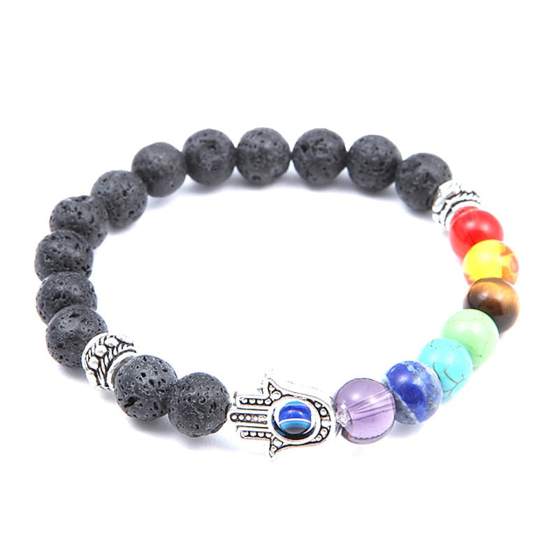 Chakra and Lava Stone Bracelets