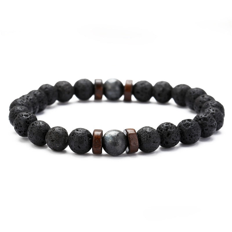 Men and Women Beads Bracelet with Natural Stones