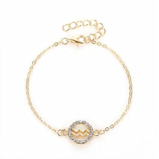 Zodiac Sign Bracelets Fashion Golden