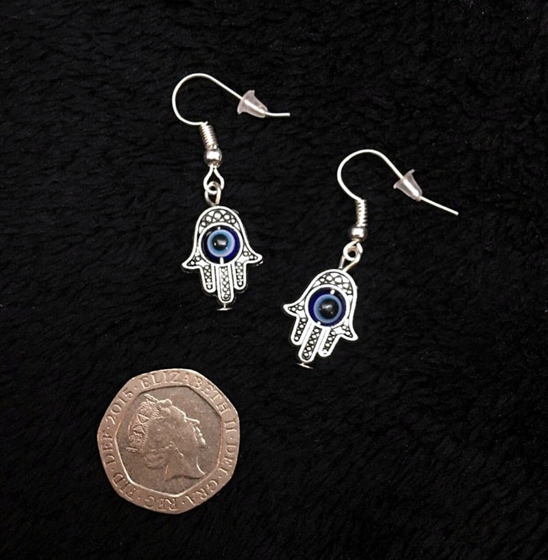 Mini Khamsa Hand Earrings and Pendant