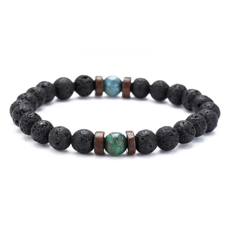 Men and Women Beads Bracelet with Natural Stones