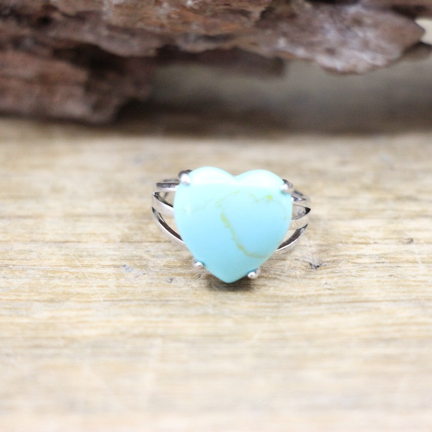 Heart Gemstone Rings