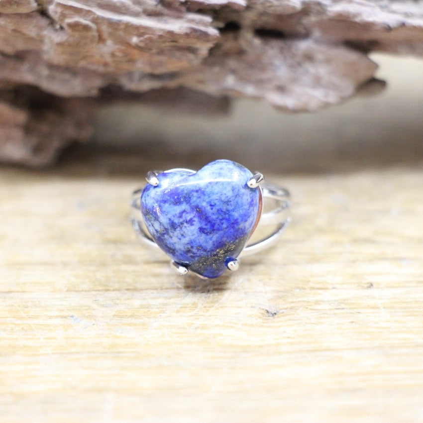 Heart Gemstone Rings